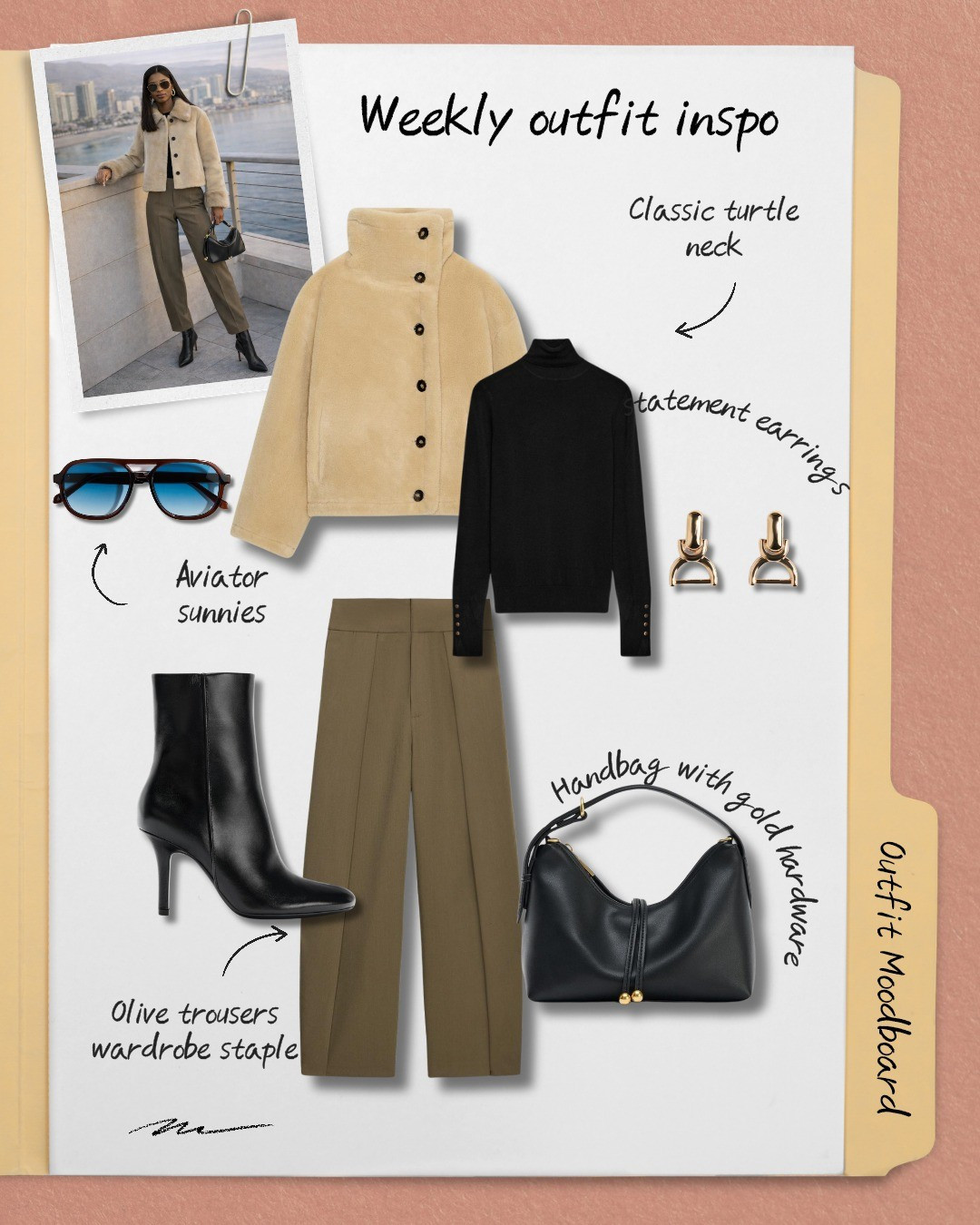 The perfect work outfit #zaraoutfits #blackbooties #goldearrings 


