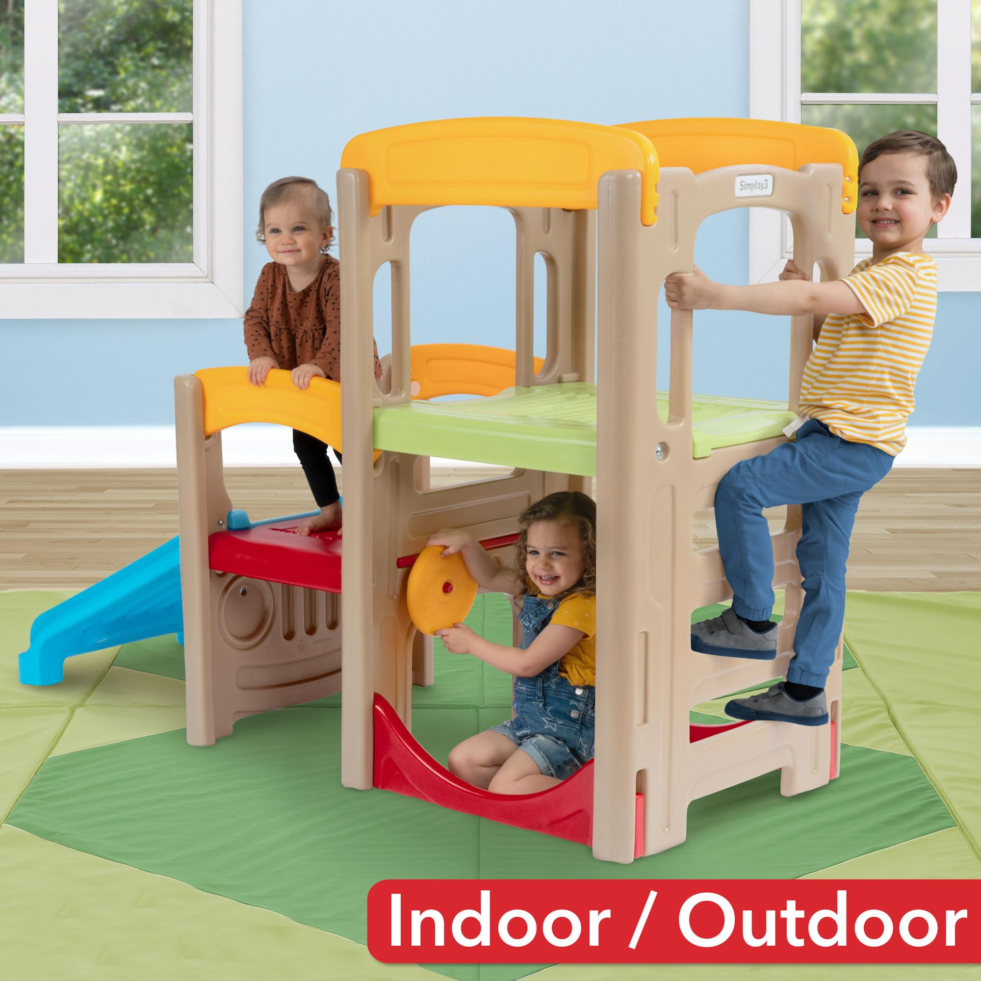 Simplay3 Young Explorers Adventure Climber - Indoor Outdoor Crawl Climb Drive Slide, Year-Round P... | Amazon (US)