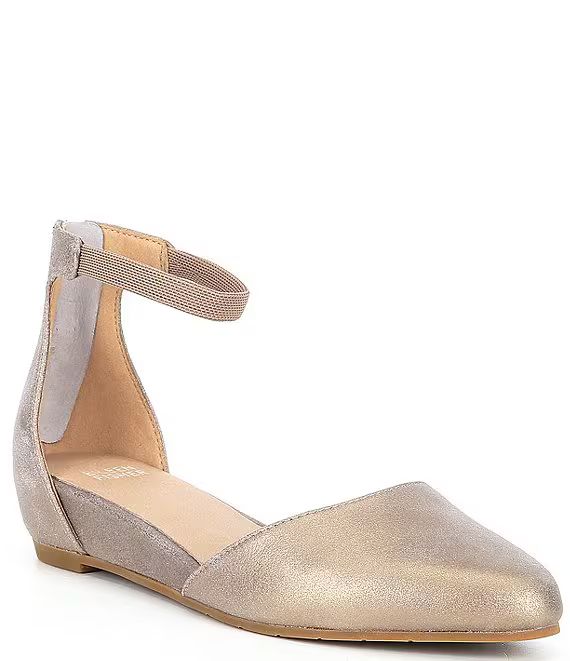 Eileen Fisher Ingle Metallic Suede Ankle Strap Wedge Pumps | Dillard's | Dillard's