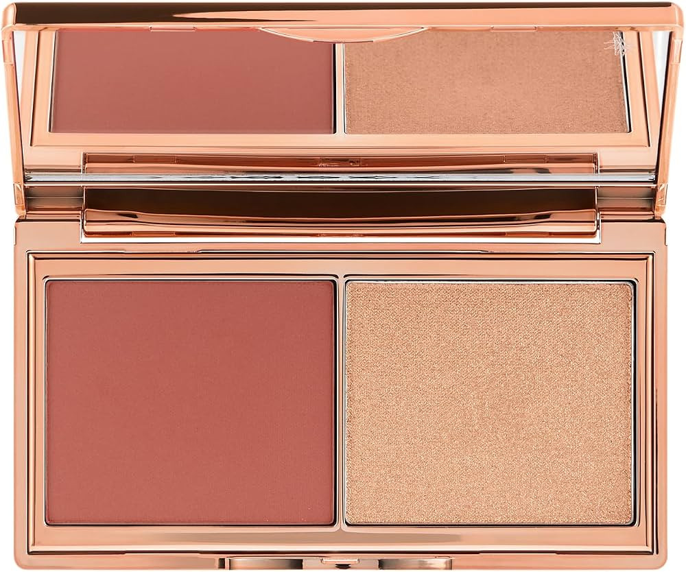 Charlotte Tilbury Mini Hollywood Blush & Glow Glide Palette, Powder Blush & Highlighter Compact, ... | Amazon (US)
