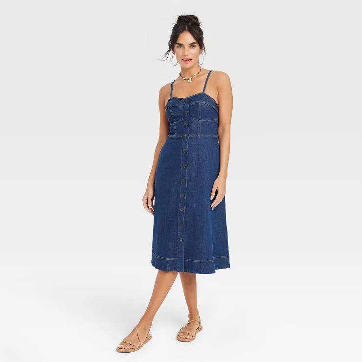 Women's Sleeveless Denim Corset Dress - Universal Thread™ | Target
