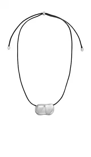 Pebble Necklace in Silver & Black | Revolve Clothing (Global)