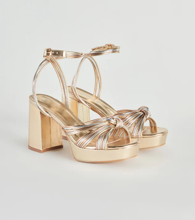 Make It Your Moment Metallic Platform Heels | Windsor Stores