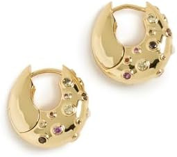 Anni Lu Women's Crystal Bay Hoops, Gold, One Size | Amazon (US)