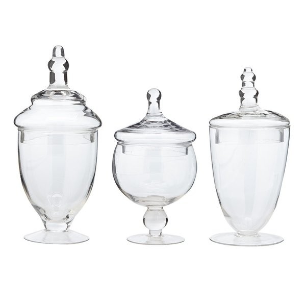 Apothecary Jars, Assorted Set of 3 (16 oz, 20 oz, and 24 oz) | Bed Bath & Beyond