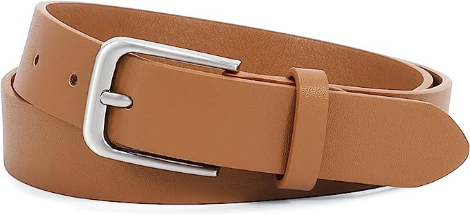 Women Casual Leather Belt for Jeans Pants, Fashion Ladies Girls Waist Dress Belt | Amazon (US)