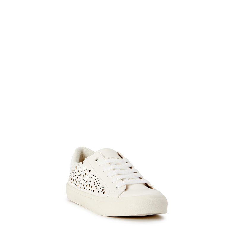 Scoop Women's Laser Cut Court Sneakers | Walmart (US)