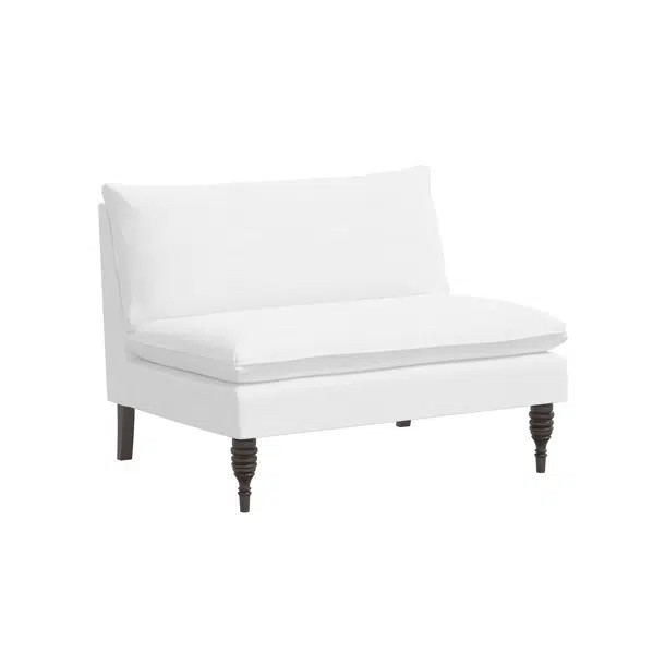 Red from Scalamandre Crafted by Cloth & Company Concord Settee in Solids | Wayfair North America