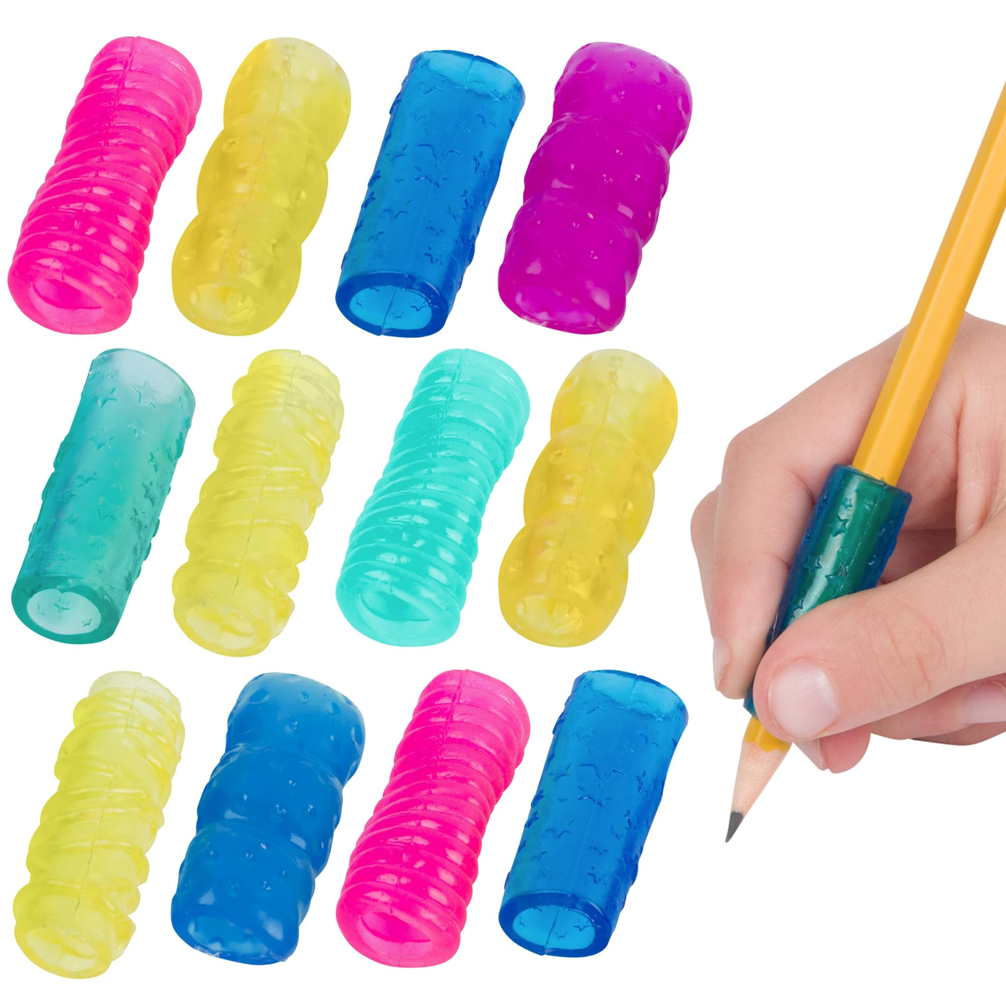 The Classics 12-Pack Extreme Gel Pencil Grips, Assorted Colors and Shapes, 1.3-Inch Long (TPG-165... | Amazon (US)