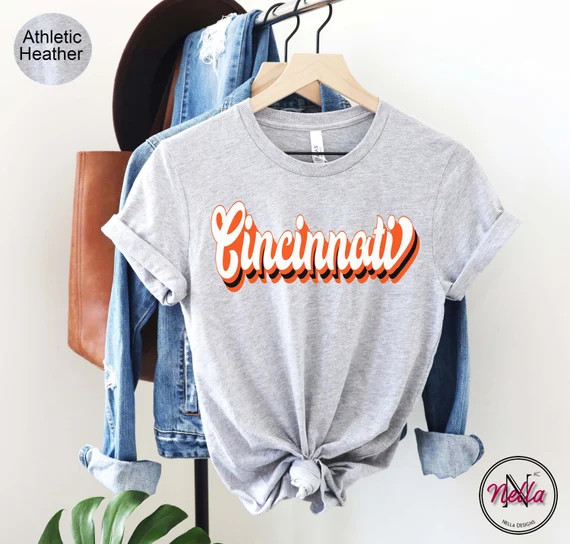 Cincinnati Football Shirt Retro Cincinnati Shirt Vintage - Etsy | Etsy (US)
