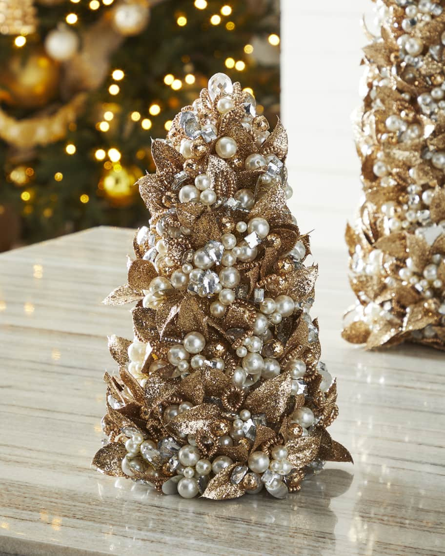Salzburg Creations 12" Radiant Pearl Holiday Tree | Neiman Marcus