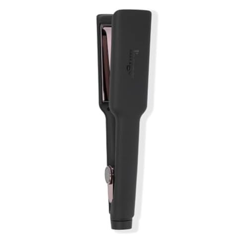 L'ANGE HAIR Le Titane Titanium Flat Iron | Hair Straightener with Curved Edges for Versatile Styling | Dual Voltage Flat Iron with Infrared Heat & Adjustable Temperature | 1.25" Black | Amazon (US)