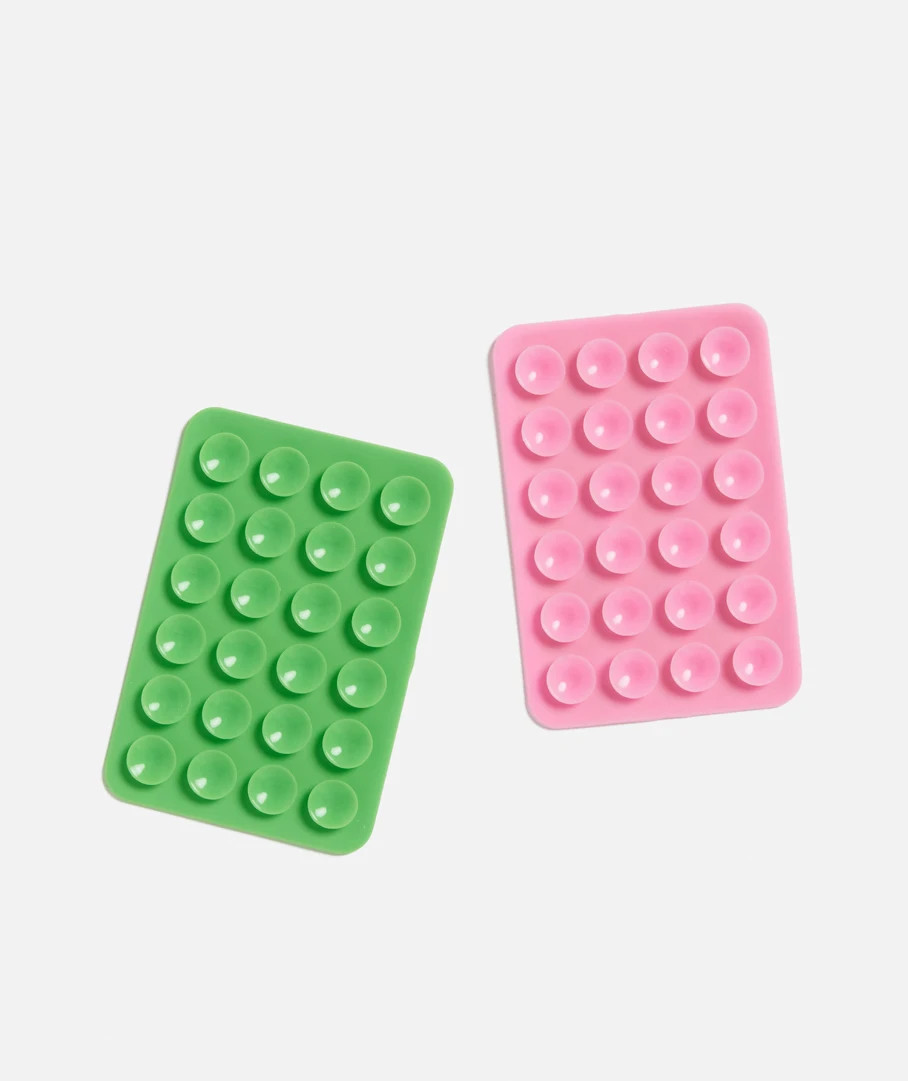 STUCK UP! SILICONE SUCTION PHONE STICKERS PINK/GREEN | Sportsgirl