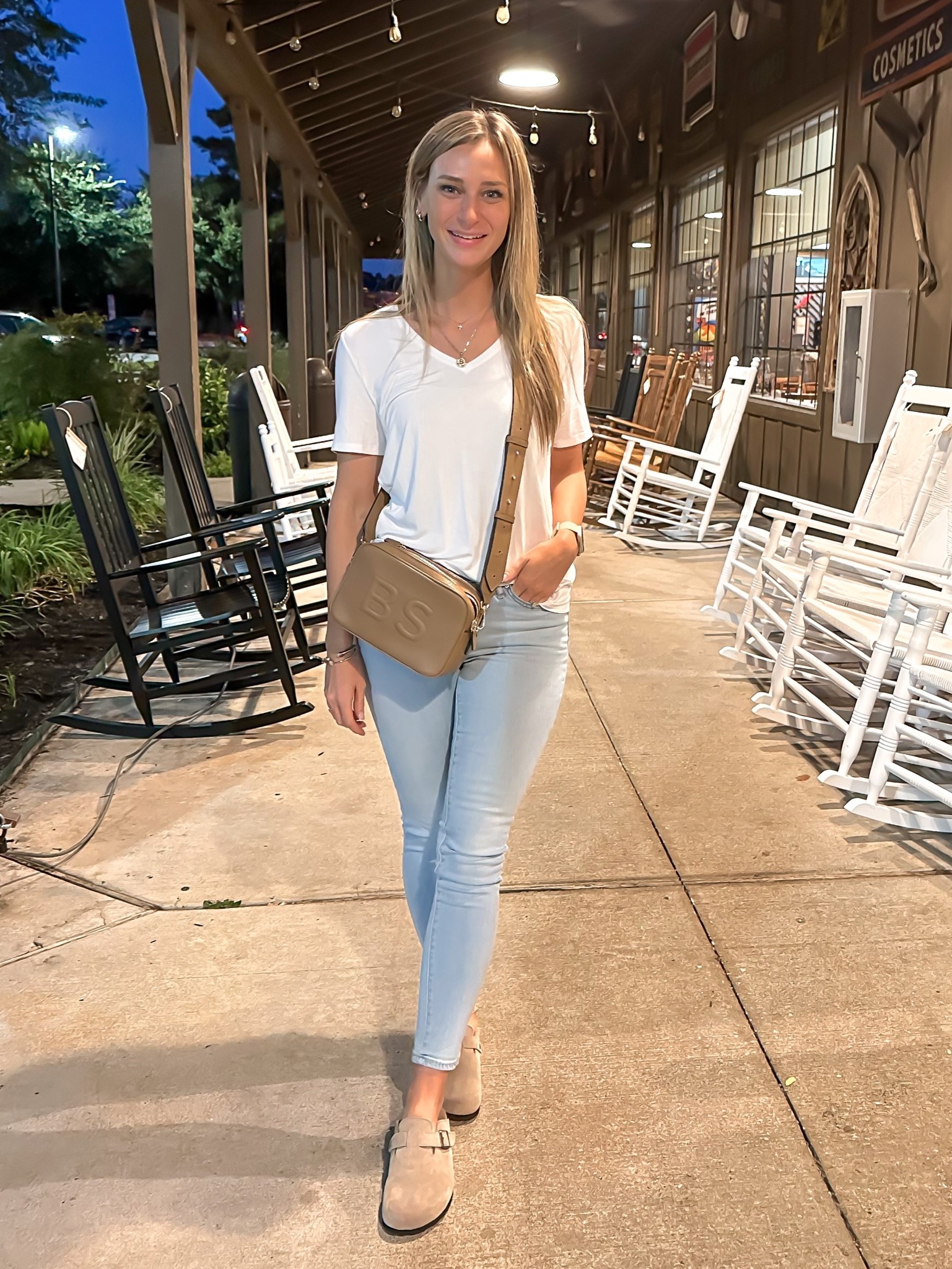 The easiest throw on outfit for Birkenstocks (or dupes like mine) 

Skinny jeans | white tee | Birkenstock dupe | Boston clogs | casual millennial | crossbody purse | initial purse | tiny cross necklace 

#LTKstyletip #LTKunder50 #LTKSeasonal