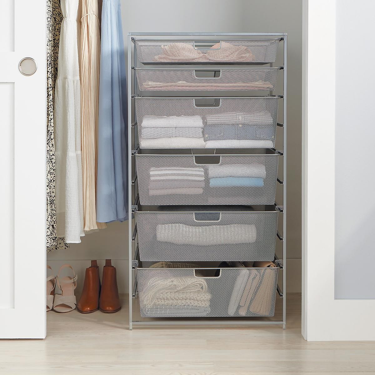 Elfa Platinum Wide Tall Drawer Solution | The Container Store