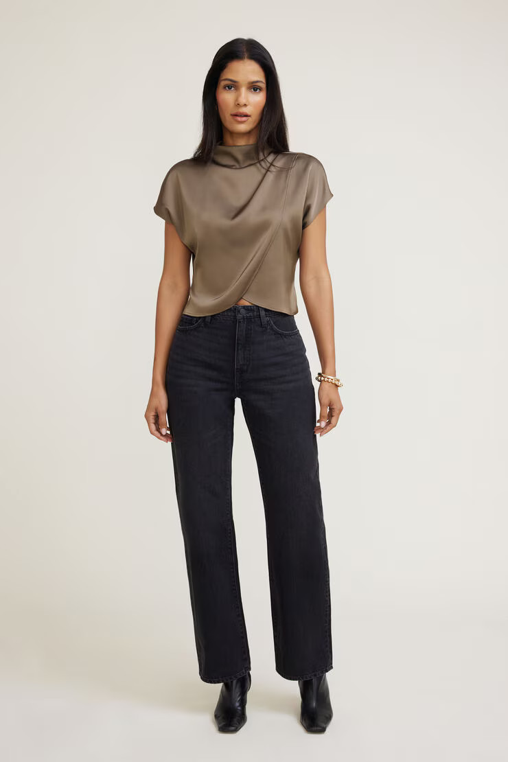 Layered Satin Blouse | Dynamite Clothing