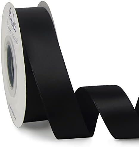 Ribbli Double Faced Black Satin Ribbon,1” x Continuous 25 Yards,Use for Bows Bouquet,Gift Wrapping,F | Amazon (US)