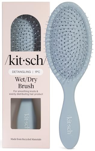 Kitsch Wet Dry Brush Detangler – Hair Brush for Women - Haze Blue | Amazon (US)