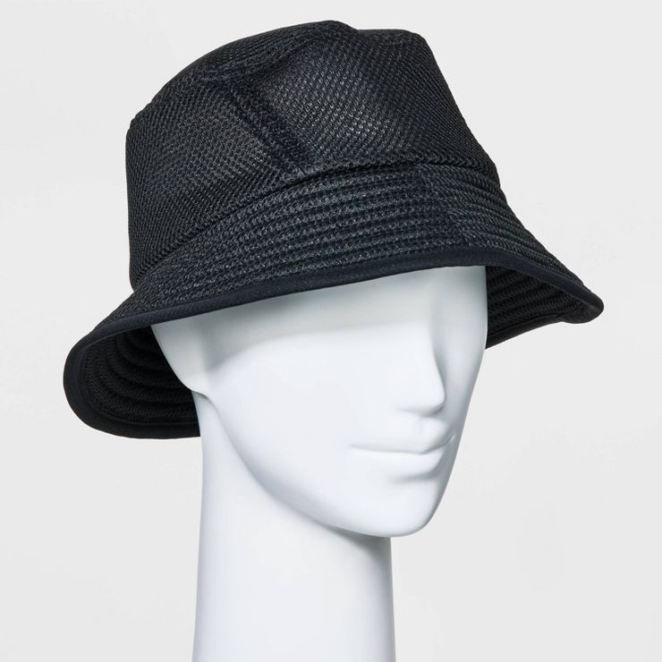 Women's Mesh Bucket Hat - All in Motion™ Black One Size | Target