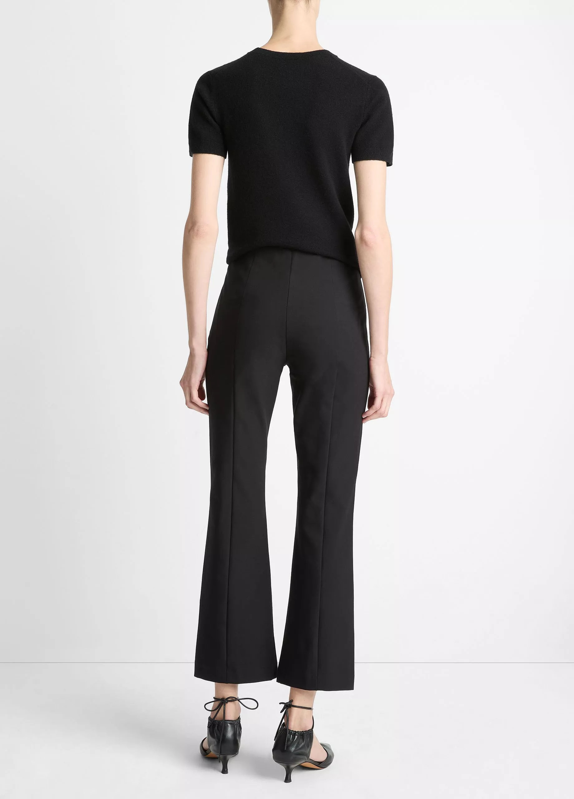 Niki Mid-Rise Pintuck Crop Flare Pant | Vince LLC