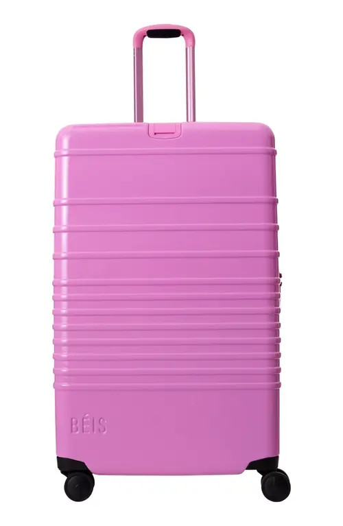 Béis The Large 29-Inch Check-In Roller in In Berry Glossy at Nordstrom | Nordstrom