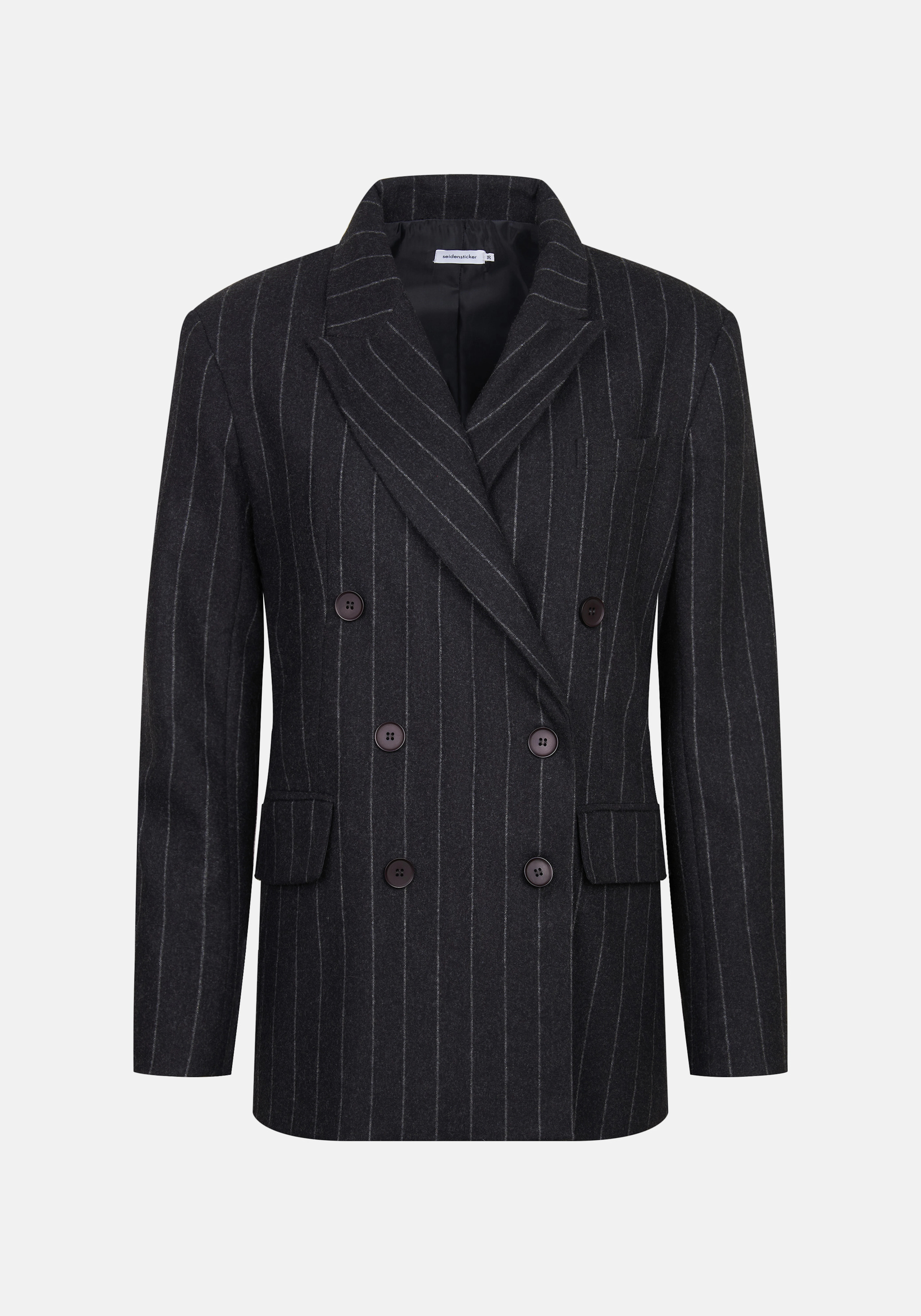 Zweireihiger Blazer aus Flanell mit Nadelstreifen | Seidensticker (DE)