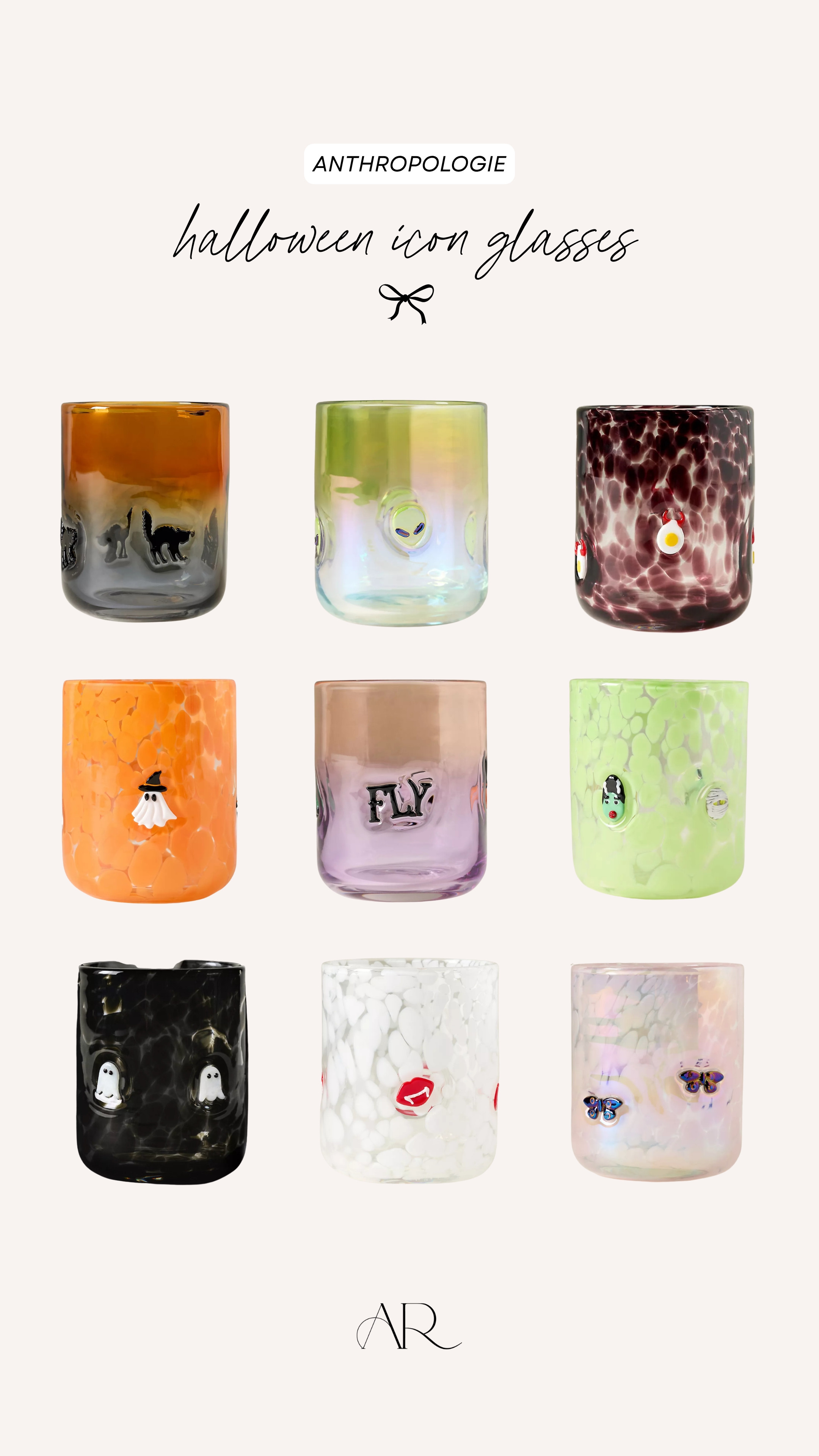 I'm obsessed with all of the new halloween icon glasses from Anthropologie!  

halloween decor, cups, kitchen 

 #LTKmomlife #LTKHome