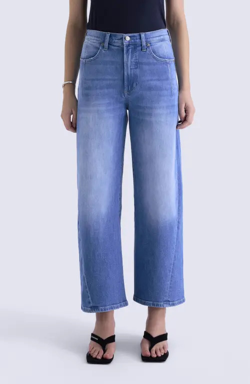 Pistola Kyra Ankle Wide Leg Jeans in Hidden Gem at Nordstrom, Size 24 | Nordstrom
