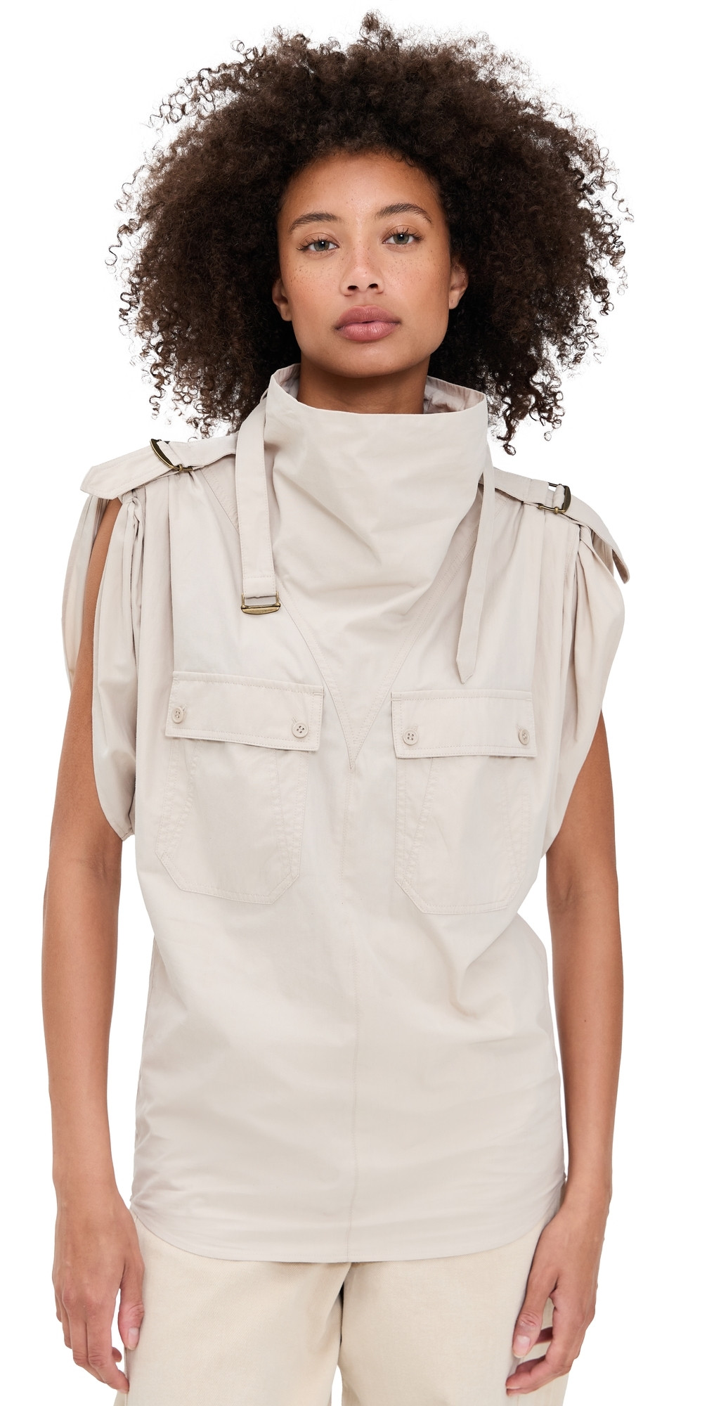 Isabel Marant Étoile Nemia Top Ecru 42 | Shopbop