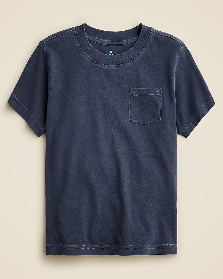 Kids' new garment-dyed pocket T-shirt | J. Crew US