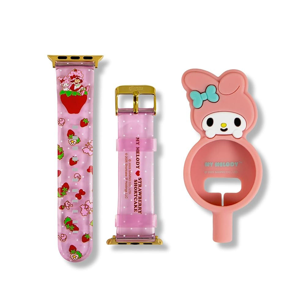 Sonix x Sanrio Watch Band + Apple Watch Charger Cover (My Melody) | My Melody x Strawberry Shortc... | Amazon (US)
