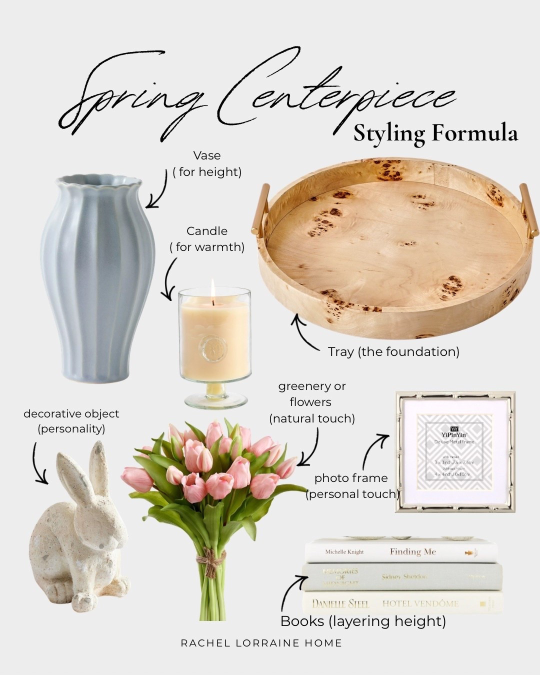 Spring Centerpiece Styling Formula 🌿

If you’re looking for simple spring centerpiece ideas for your dining table, coffee table, or kitchen island, this easy styling formula makes it effortless.

Start with a base layer like a tray or bowl, add spring flowers or greenery, then mix in candles and neutral decorative accents for warmth and balance. This creates a cozy neutral spring centerpiece that works beautifully in almost any room.

I linked some of my favorite pieces that help create an elegant but minimal spring table centerpiece you can reuse all season long.

Perfect for:
• spring dining table decor
• coffee table styling
• kitchen island centerpieces
• neutral spring home decor

#LTKHome #LTKSeasonal