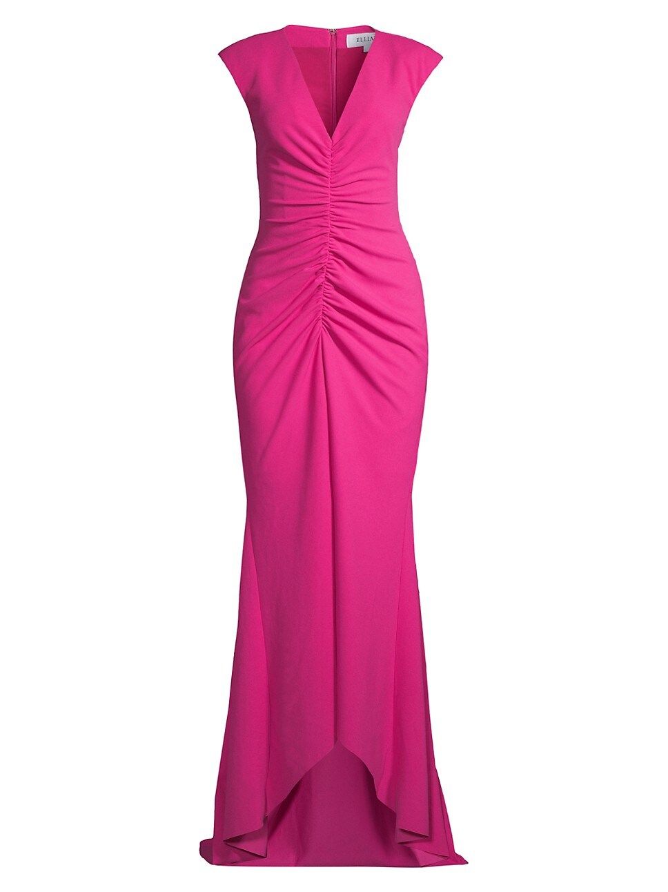 Bromosa Ruched Cap-Sleeve Gown | Saks Fifth Avenue