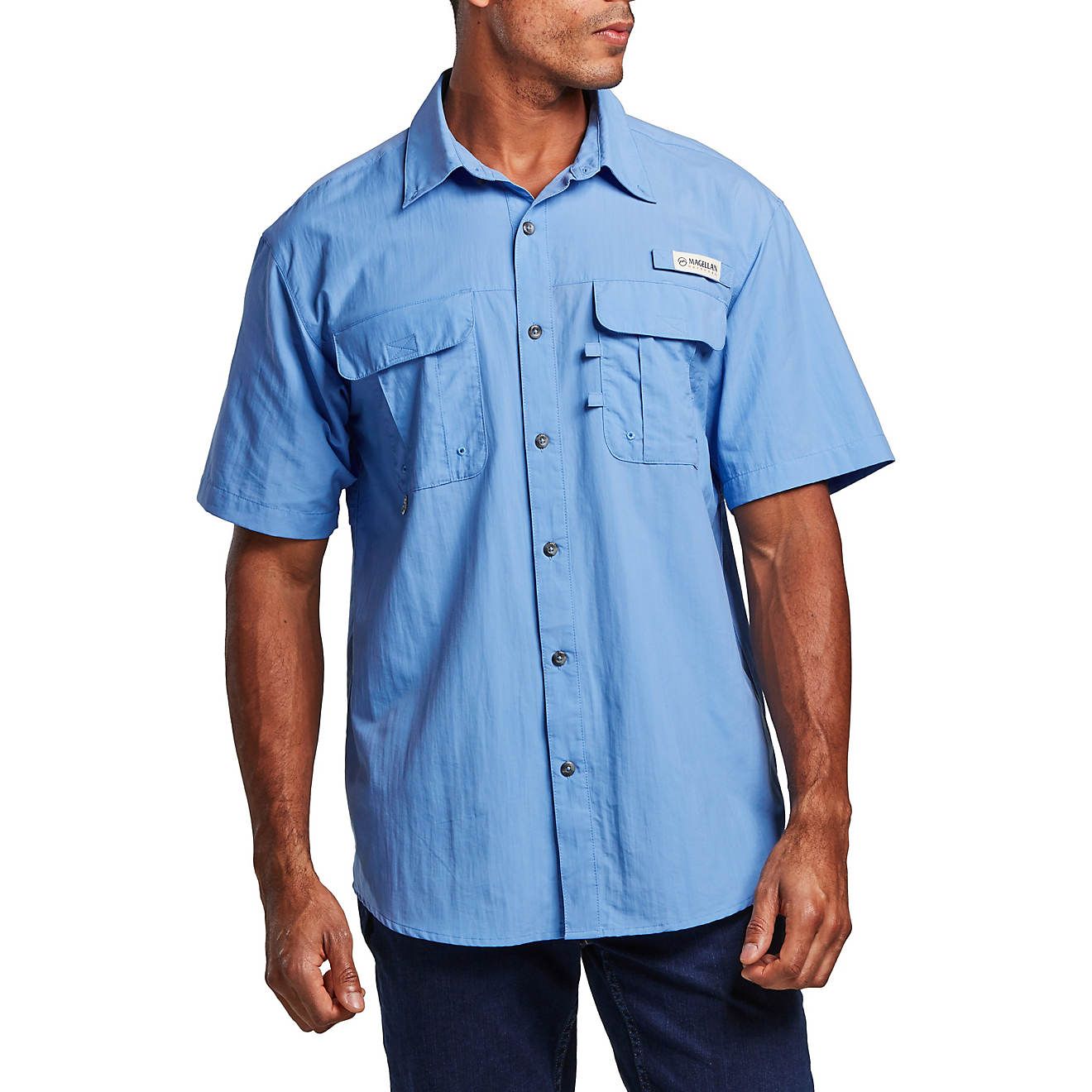 Magellan Outdoors Men's Laguna Madre Solid Short Sleeve Fishing Shirt | Academy Sports + Outdoor Affiliate