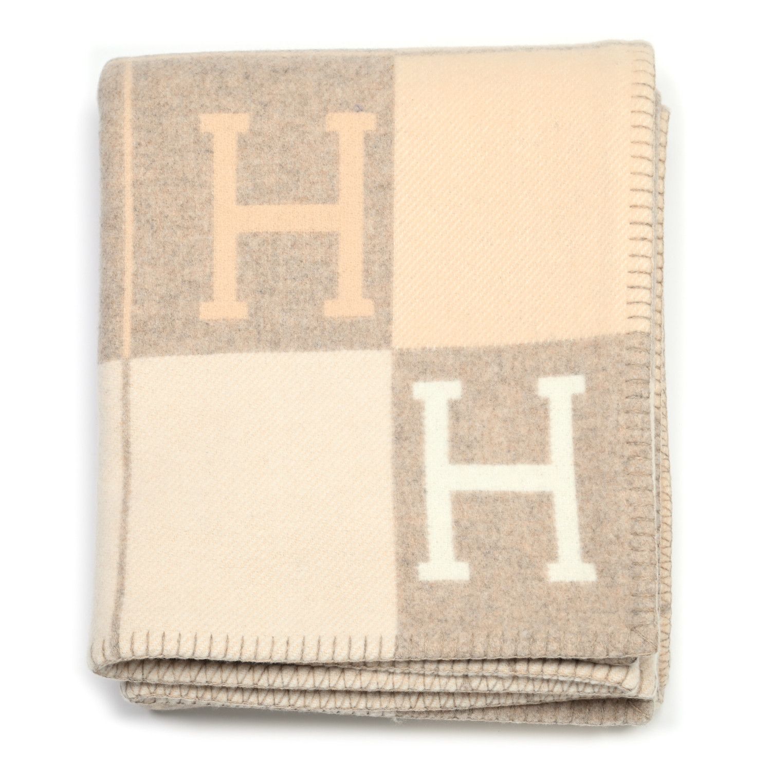 HERMES

Wool Cashmere Avalon III Blanket Coco Camomille | Fashionphile