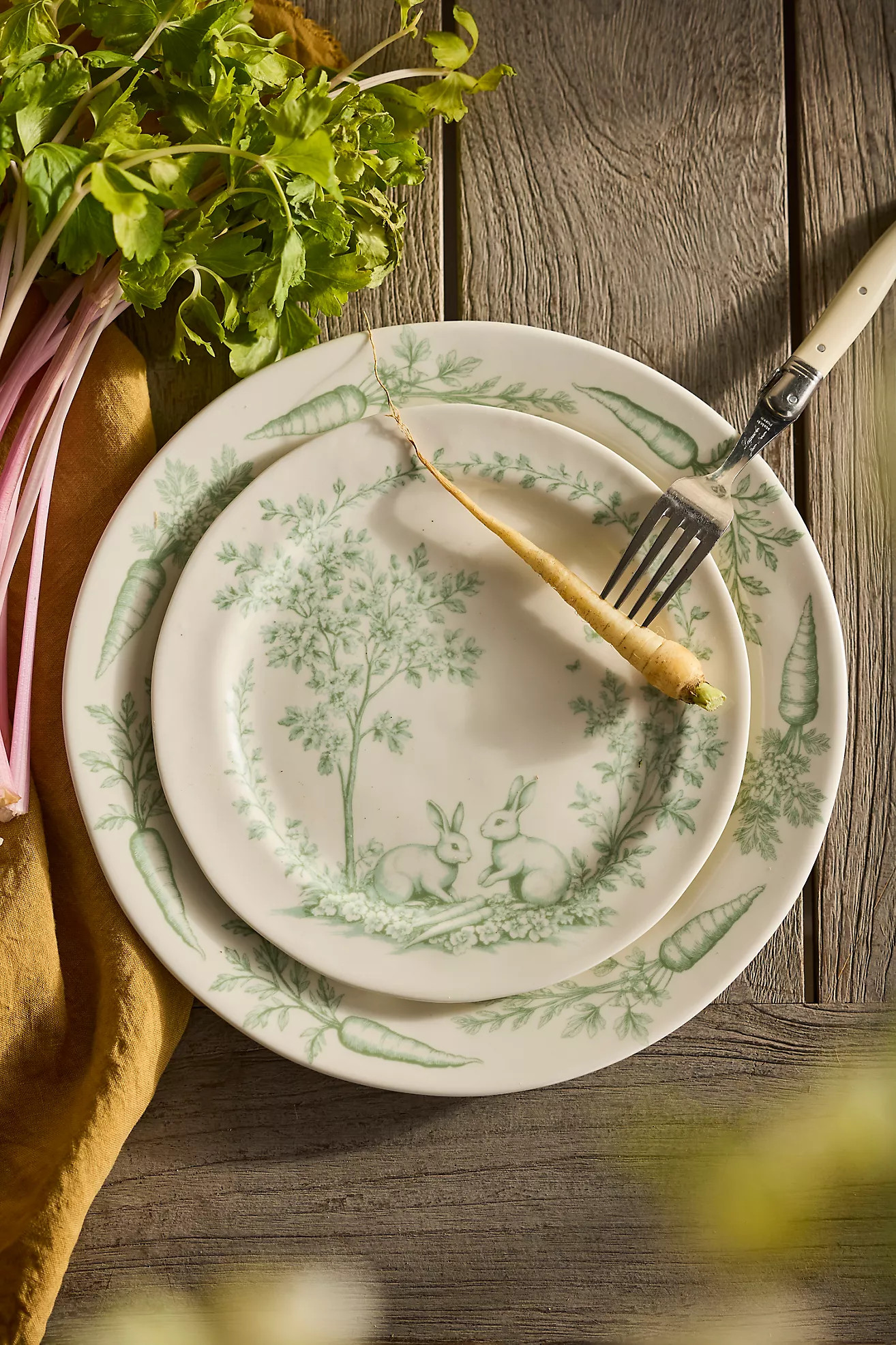 Bunny Toile Stoneware Side Plate | Anthropologie (US)