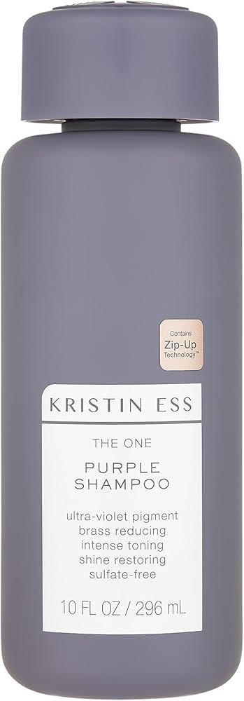 Kristin Ess Hair The One Purple Shampoo for Toning Blonde Hair - Neutralizes Brass + Yellow Tones... | Amazon (US)
