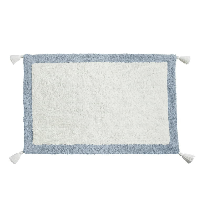 My Texas House Light Blue Border Cotton Bath Rug with Tassels, 20" x 30" - Walmart.com | Walmart (US)