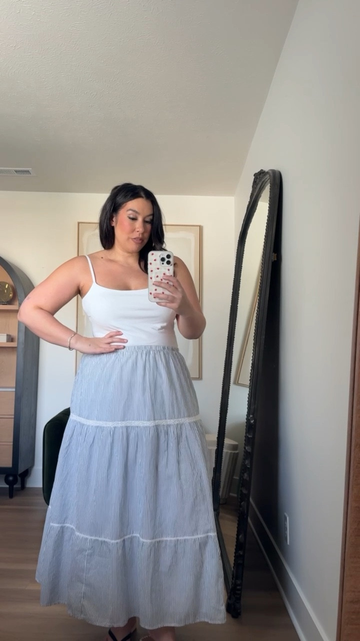 This gorgeous skirt has a matching top or can be paired with any top! Love the bra-free collection from A&F! 🖤 Shop my midsize Abercrombie favorites on sale for 25% off with my exclusive in-app code! 
-
-
-
Abercrombie sale, LTK Spring Sale, Abercrombie midsize, Midsize spring, Midsize spring haul, Midsize sale, Dress, Spring Break Finds, Curvy, Sale, Easter @abercrombie 



#LTKMidsize #LTKootd #LTKSpringSale