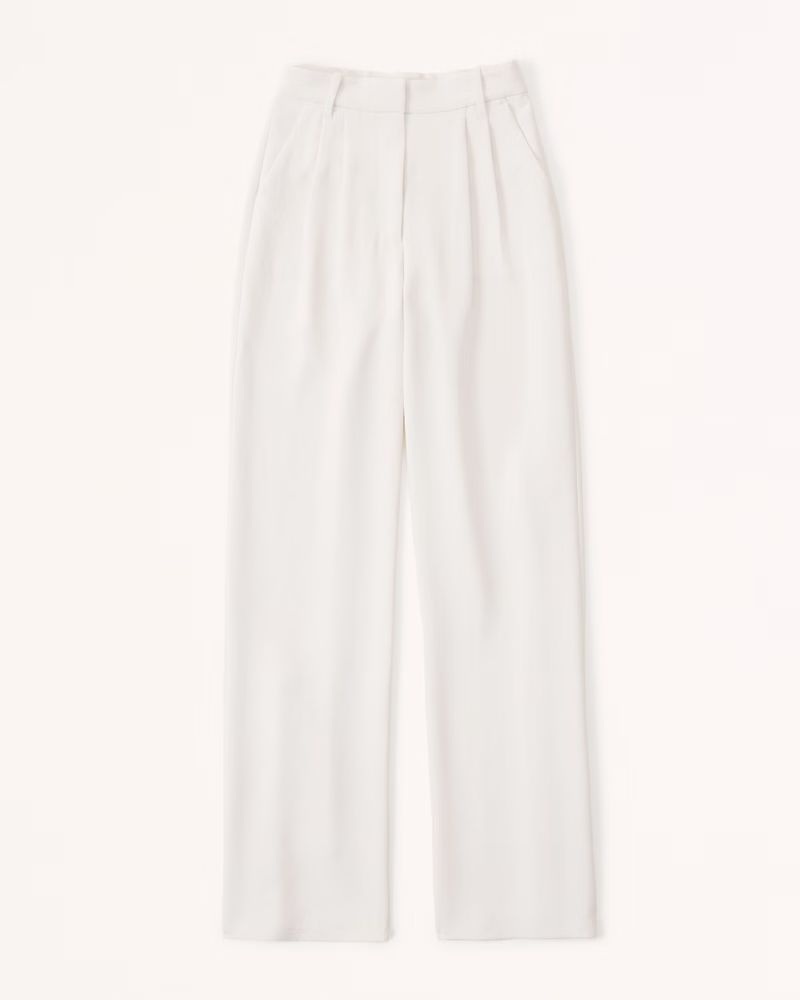 A&F Sloane Tailored Premium Crepe Pant | Abercrombie & Fitch (UK)