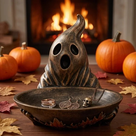 Halloween Ghost Decor 8 X 7 X 19 Inch Resin Jewelry Dish Tray Gothic Halloween Decor Spooky Hallo... | Walmart (US)