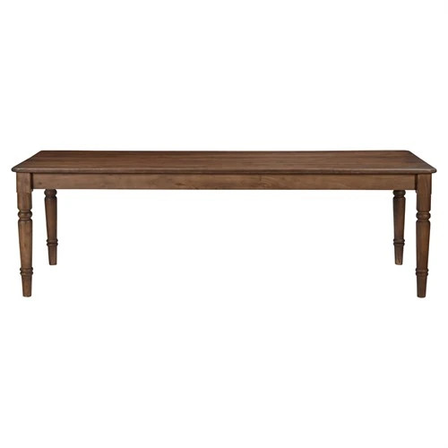 Vincent Updated Traditional Brown Acacia Wood Rectangular Dining Table - 97" | Kathy Kuo Home