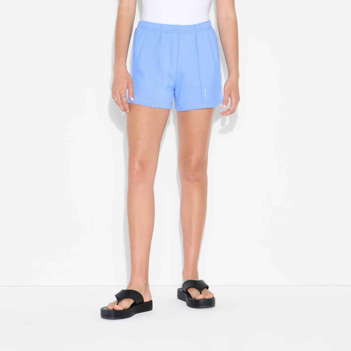 Women's Terry Mid-Rise Pull-On Shorts - Wild Fable™ Blue XS | Target