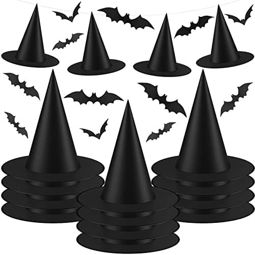 Halloween Witch Hat Costume Accessory Black Witch Hats for Women Cosplay Carnivals Holiday Hallow... | Amazon (US)