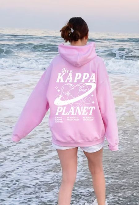 Kappa Kappa Gamma Planet Hoodie | Be Kind to the Planet Trendy Sorority Hoodie | Greek Life Sweatshirt | Trendy Sorority Sweatshirt