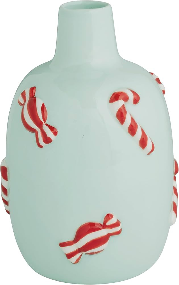 Mud Pie Christmas Candy Cane Icon Vase | Amazon (US)