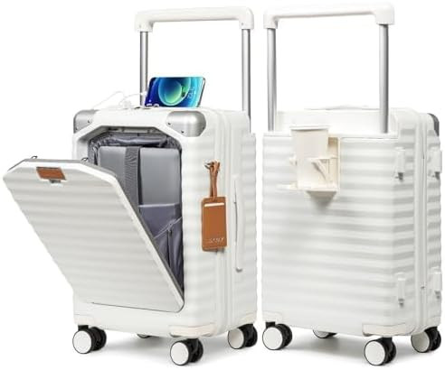 Joyway 20 Inch Carry on Luggage with Front Pocket, PC Hardshell Carry-on Suitcase with USB Port a... | Amazon (US)