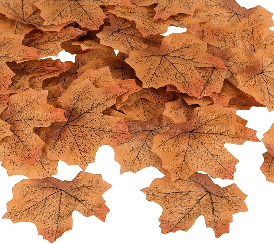 PATIKIL Artificial Leaves, 500 Pcs Fall Maple Autumn Fake Leaf for Wedding Party Thanksgiving Hal... | Amazon (US)