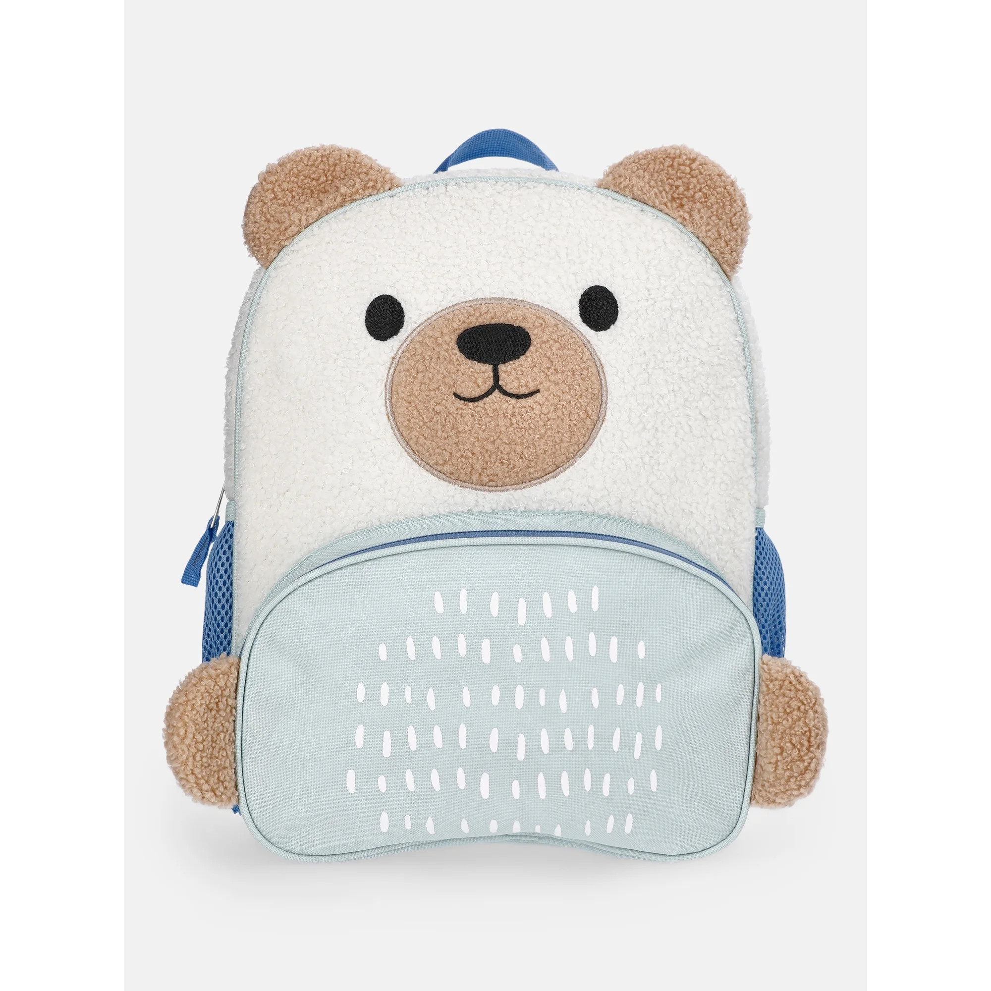 Wonder Nation Toddlers' 13.5" Cozy Teddy Bear Backpack, Minted Green | Walmart (US)