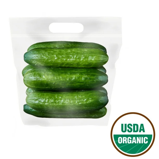 Fresh Organic Mini Cucumbers, 1lb bag - Walmart.com | Walmart (US)
